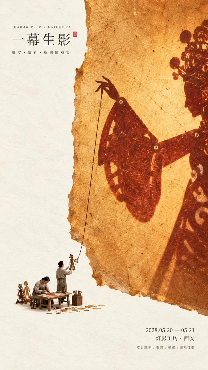 Crafting a Modern Eastern Aesthetic in Cultural Event Posters
