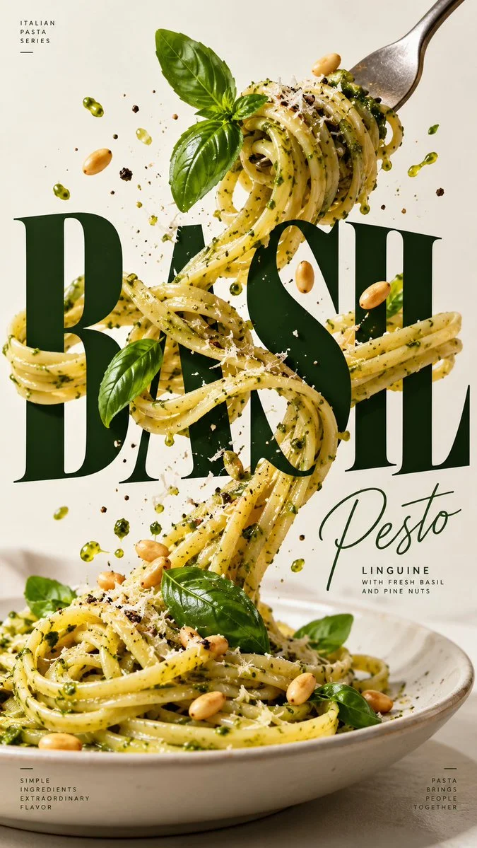 Crafting a Premium Food Typography Poster with Depth and Elegance