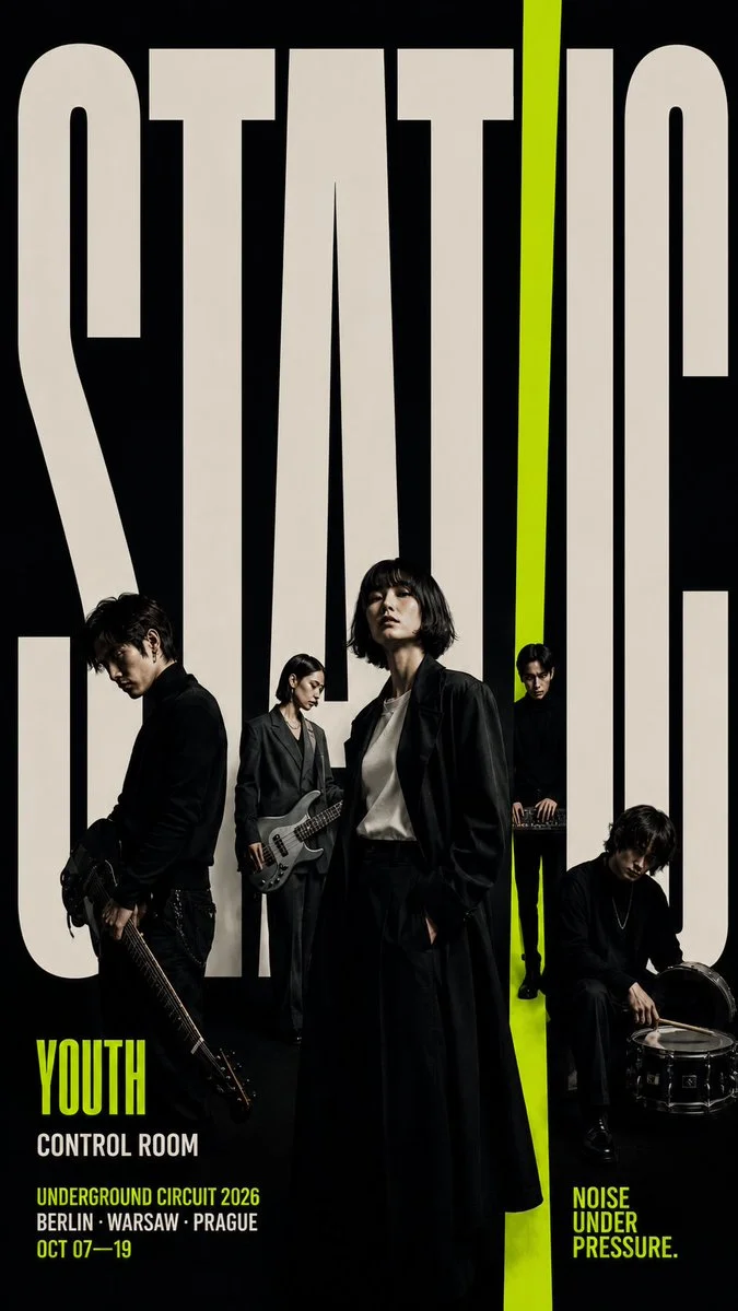Crafting a Striking Editorial Poster with Bold Typography and Characters