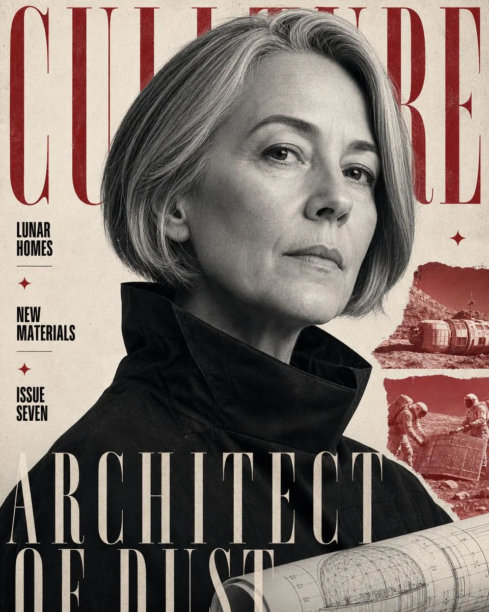 Crafting Bold Visual Narratives with Oxblood Serif Collage Style