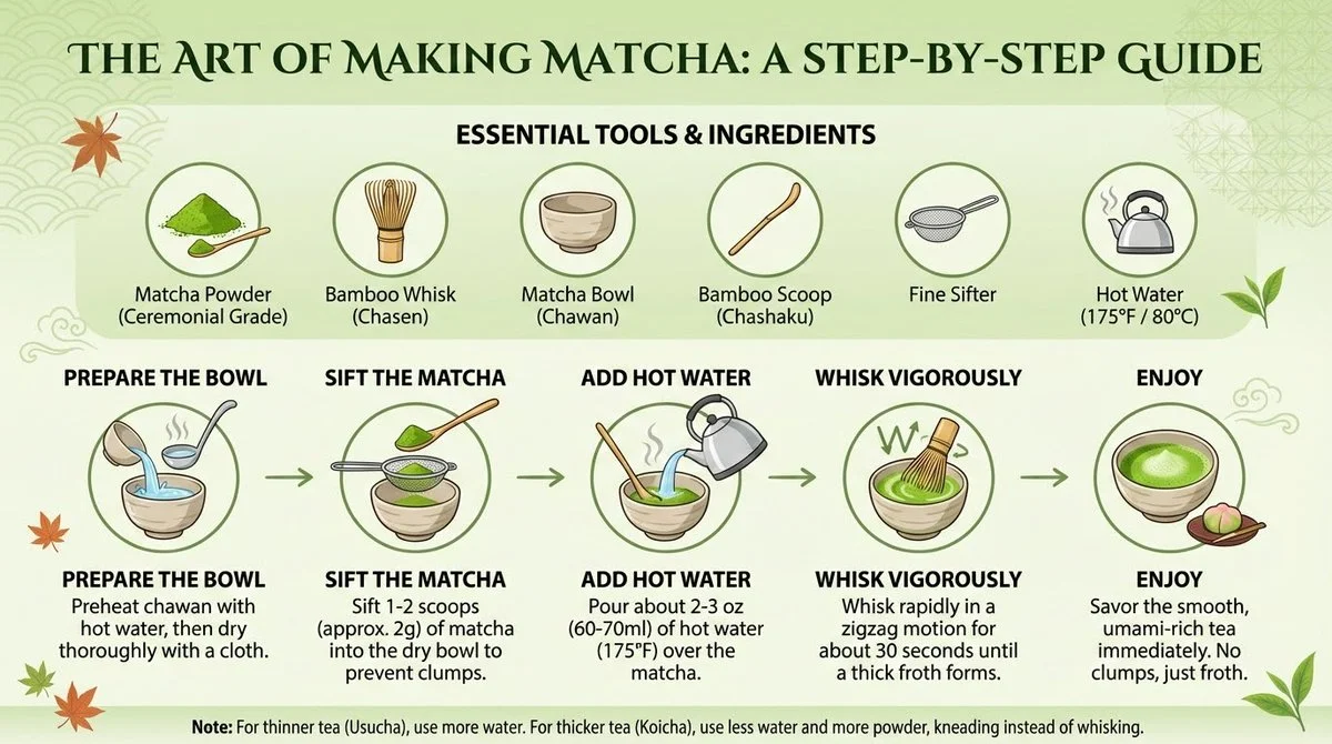 Crafting the Perfect Matcha: An Infographic Guide