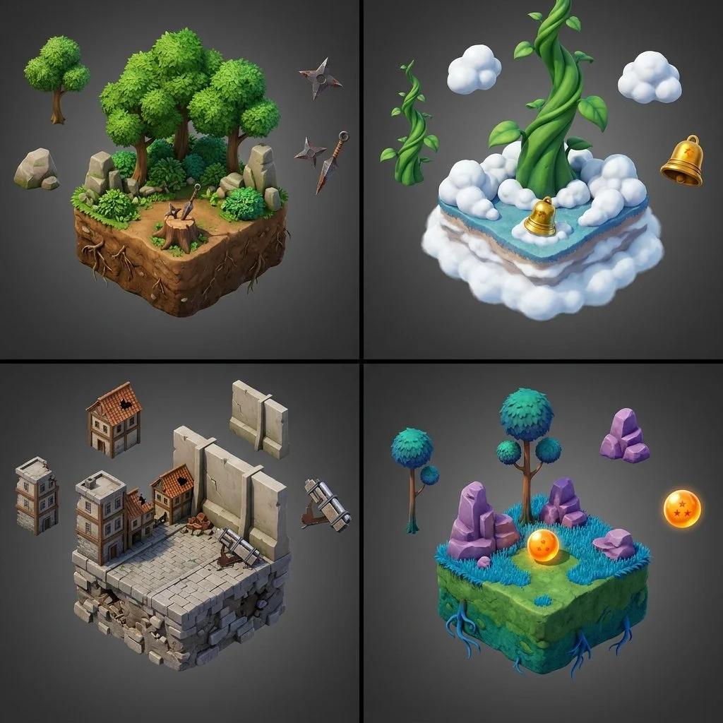 Crafting Virtual Worlds: A Game Asset Exploration