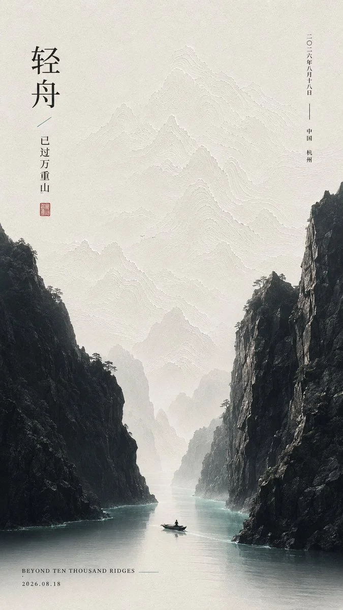 Create a Sophisticated Eastern Aesthetic Art Poster with Minimalism