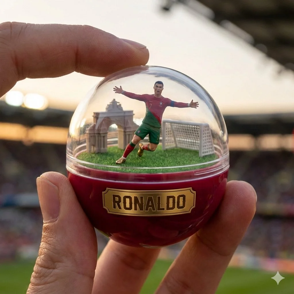 Cristiano Ronaldo Captured in Gashapon Glory!