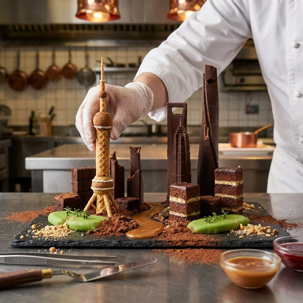 Culinary Landmarks: A Sweet Cityscape