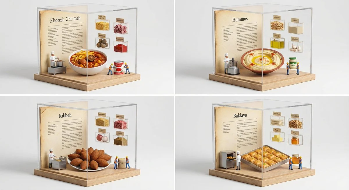 Culinary Wonders: Miniature Middle Eastern Feast