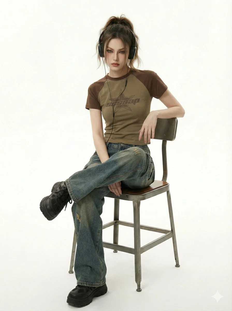 Cyber Chic: A Modern Rebel in Pristine White