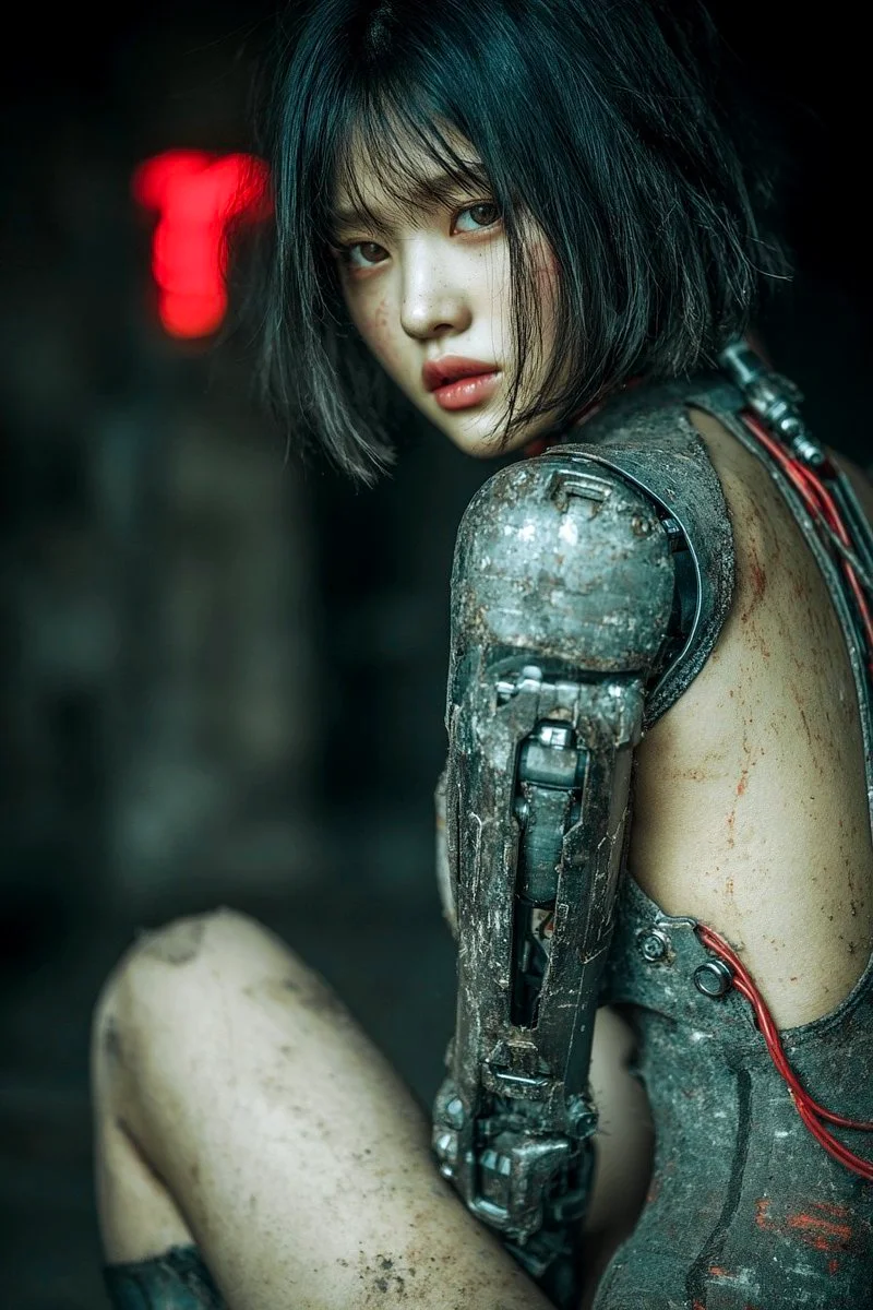 Cybernetic Elegance: A Haunting Blend of Flesh and Machine