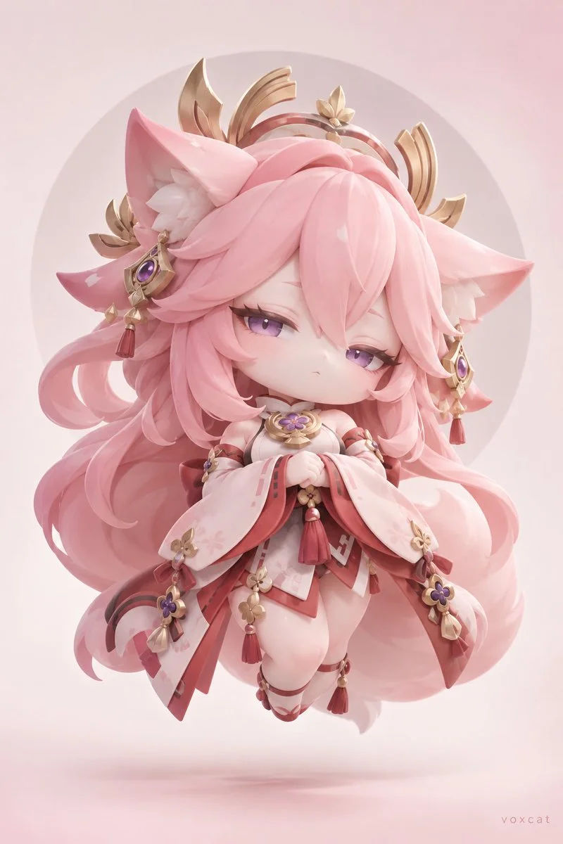 Dark Fantasy Mascot Reimagined as Soft 3D Toy with Round Proportions