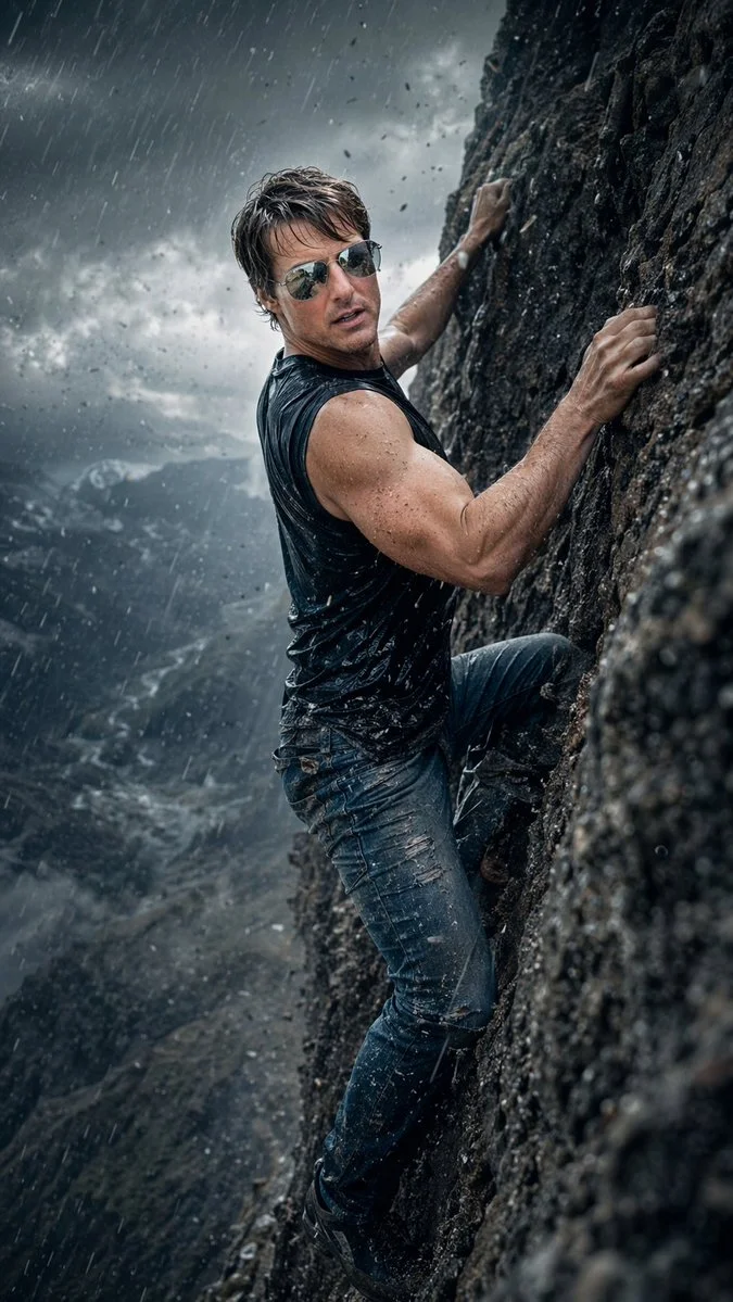 Defying Limits Amid Chaotic Storm and Sheer Rock