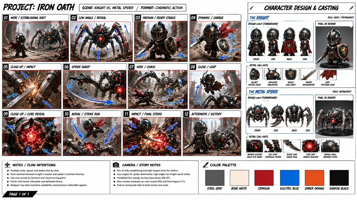 Designing a Dynamic Showdown: A Knight's Epic Struggle