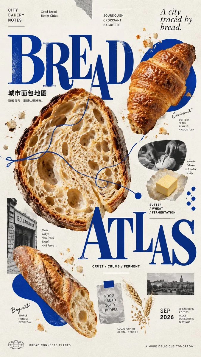 Designing a High-End Editorial Poster with Controlled Scatter Composition