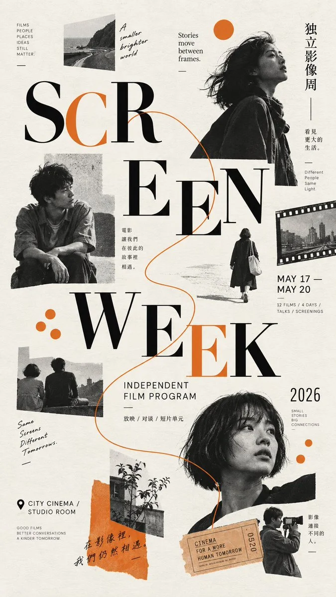 Designing a High-End Editorial Poster with Dynamic Figure-Led Scatter Composition