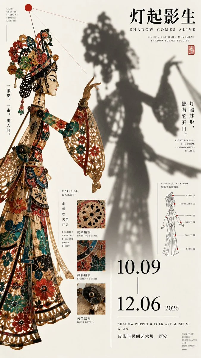 Designing an Asymmetrical Eastern Culture Exhibition Poster with Balanced Visual Weight