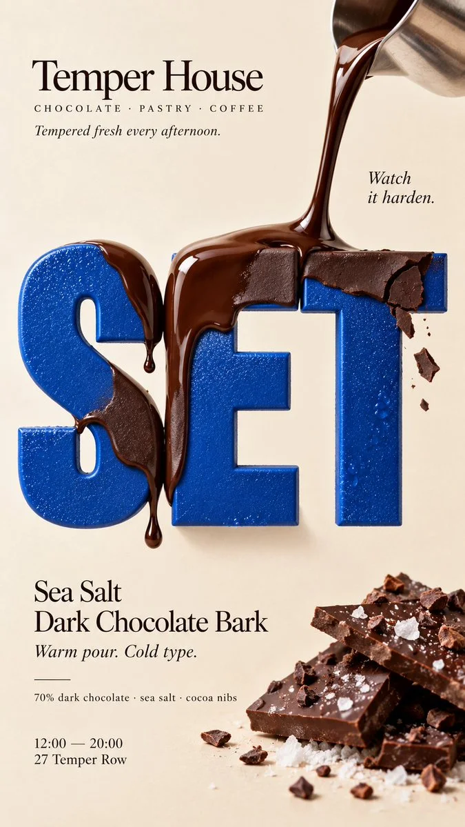 Designing Vertical Food Posters with Realistic Food-Typography Interactions