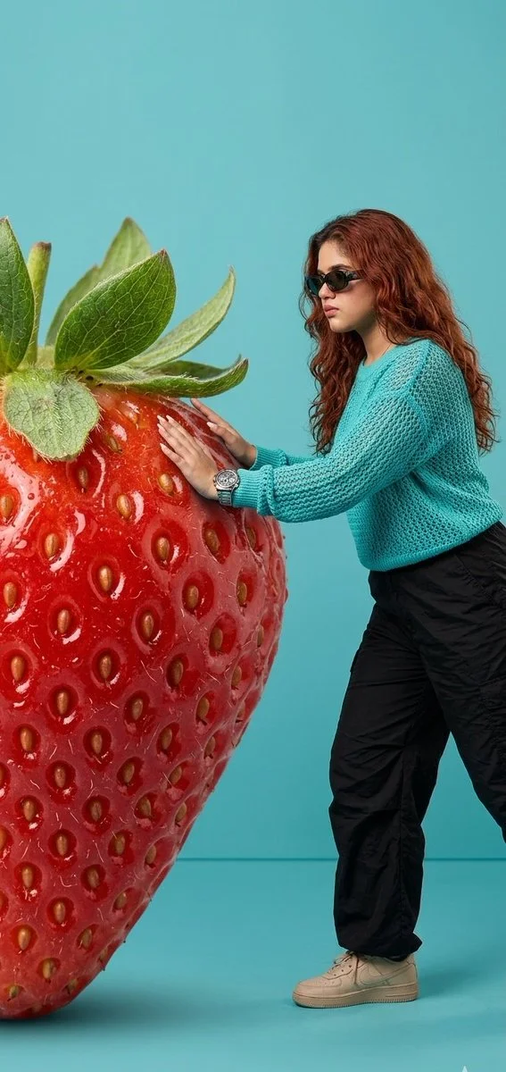 Determination in Detail: The Intense Struggle with a Giant Berry