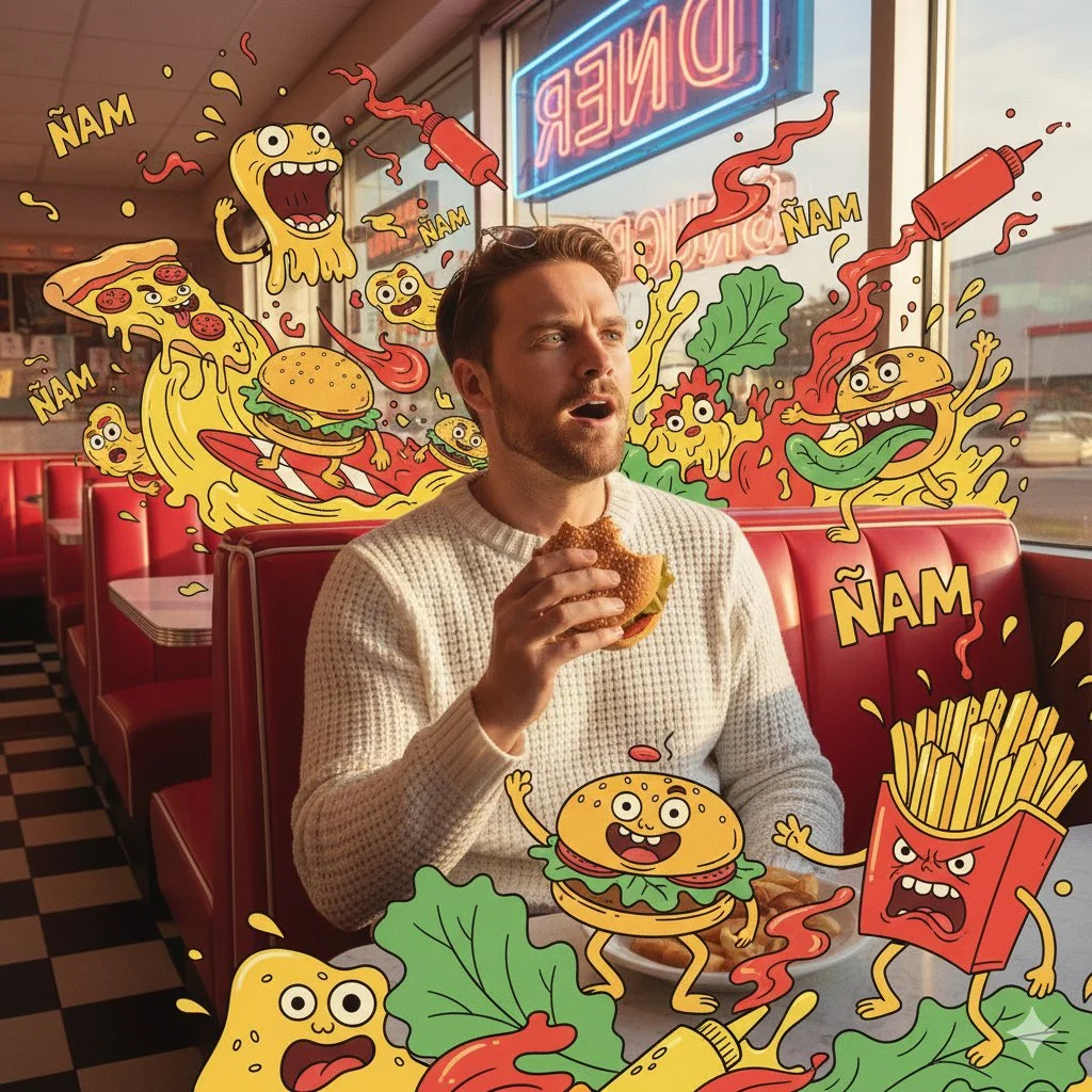 Diner Delights: A Whimsical Fast-Food Fantasy