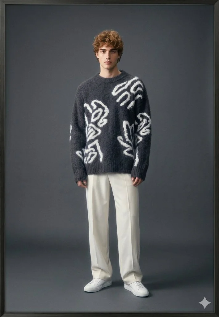 Dreamlike Shadows: High Fashion in Matte Grey