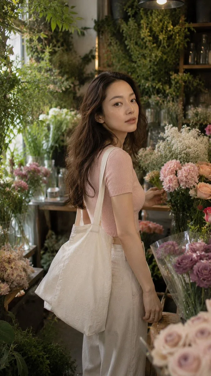 Dreamy park portrait captured with accidental motion blur and shallow depth