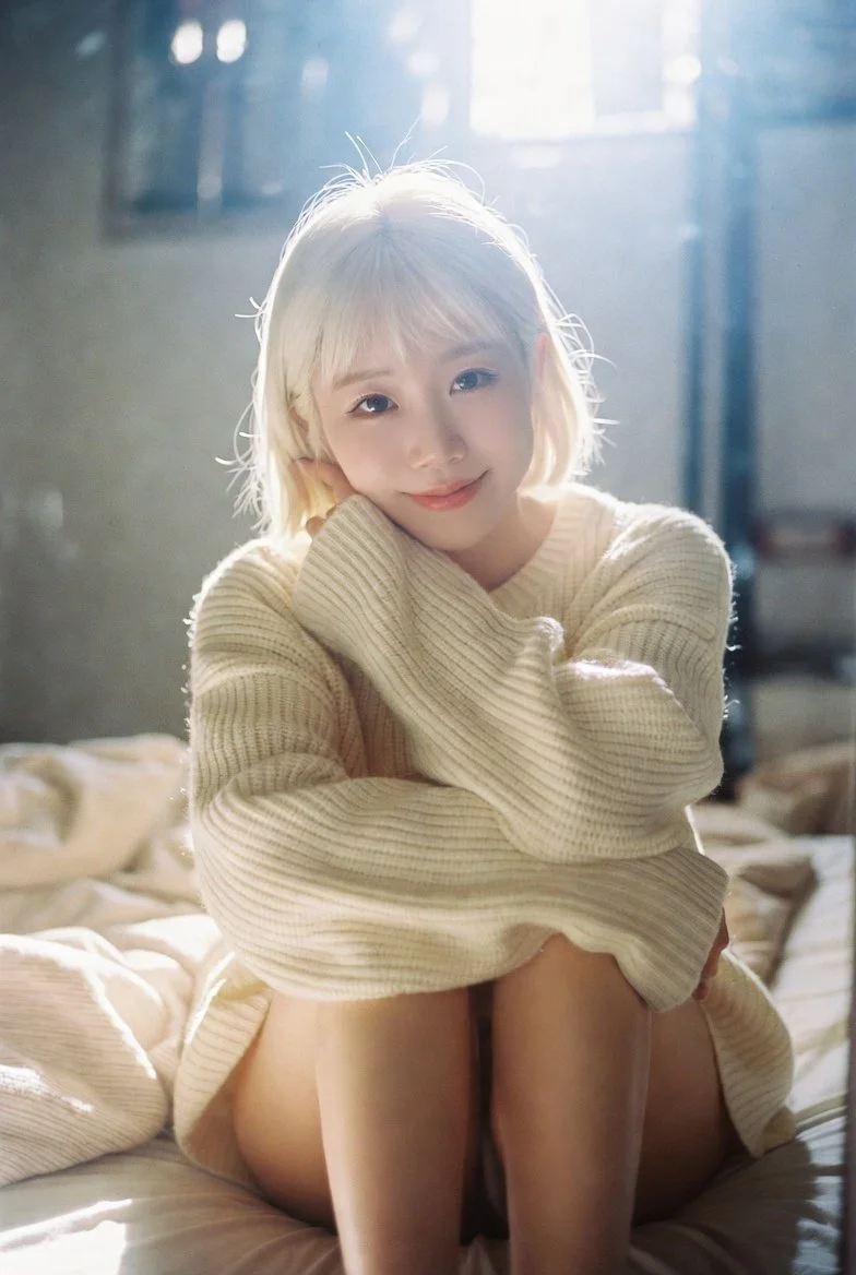 Dreamy Self-Portrait in Sunlit Serenity