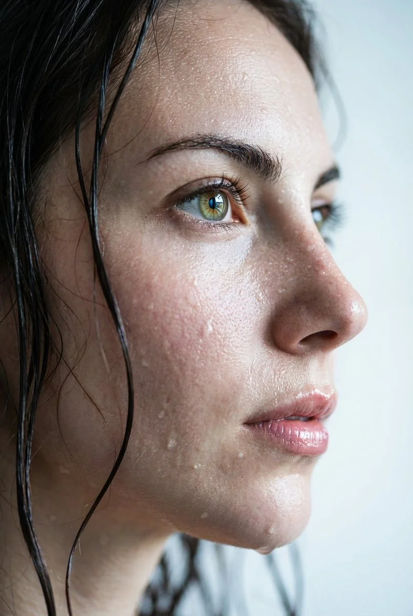 Drenched Elegance: A Hyper-Realistic Portrait