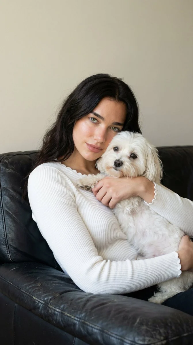 Dua Lipa's Tender Moment with Her Fluffy Companion