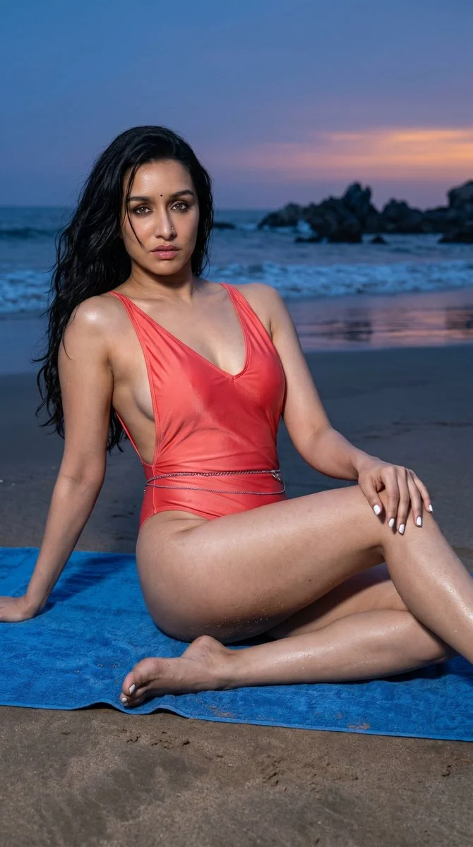 Dusk Elegance: Portraits by the Shore