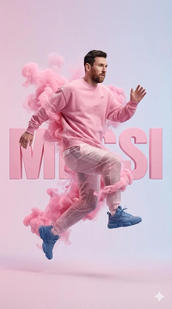 Dynamic Motion: Athletes in Vivid Color Clouds