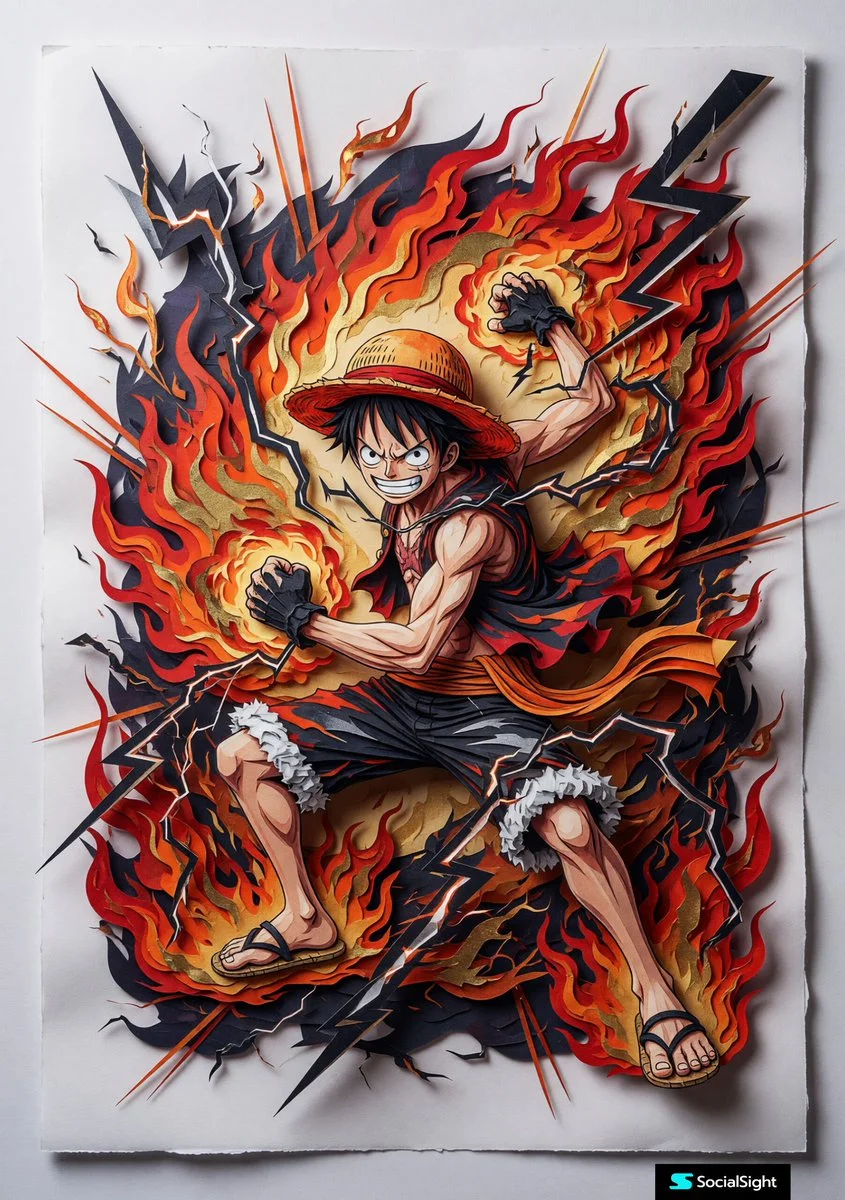 Dynamic Papercut Masterpieces: Action Meets Serenity