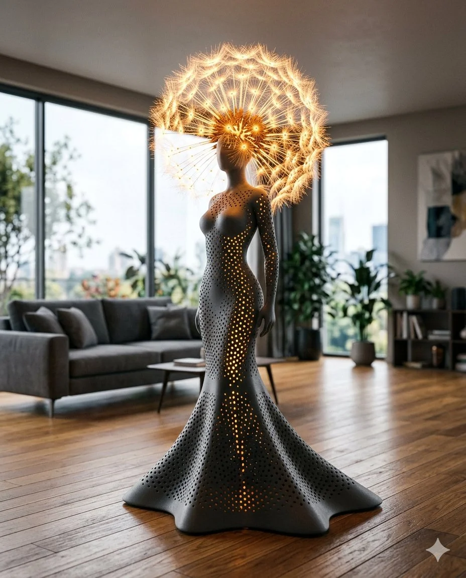 Dynamic Sculptures Melding Metallic Textures and Fluid Motion