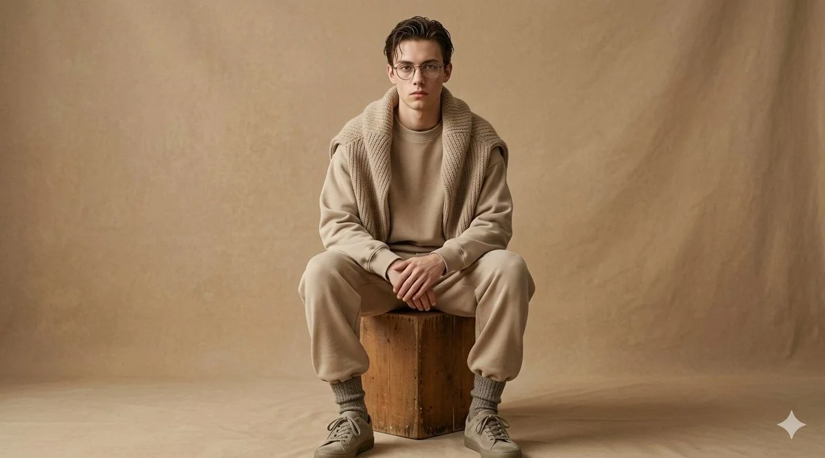 Earthy Elegance: A Minimalist Fashion Portrait