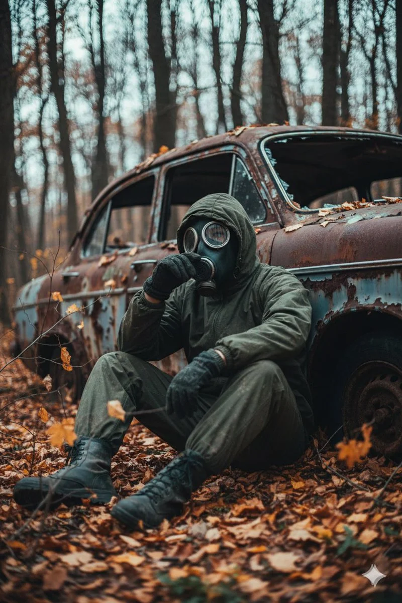 Echoes of Solitude: A Post-Apocalyptic Survivor