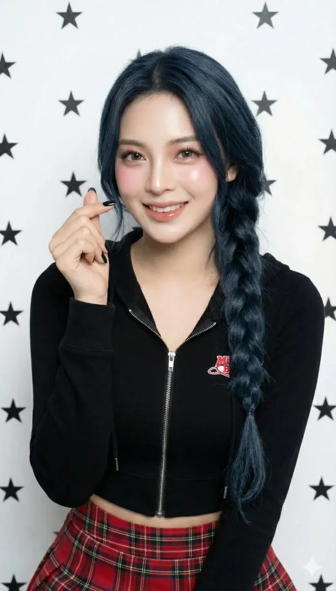 Edgy Elegance: A Modern K-Fashion Muse