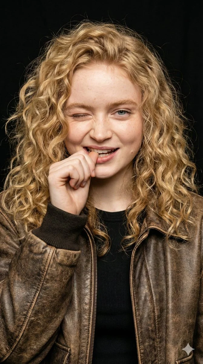 Edgy Elegance: A Playful Portrait