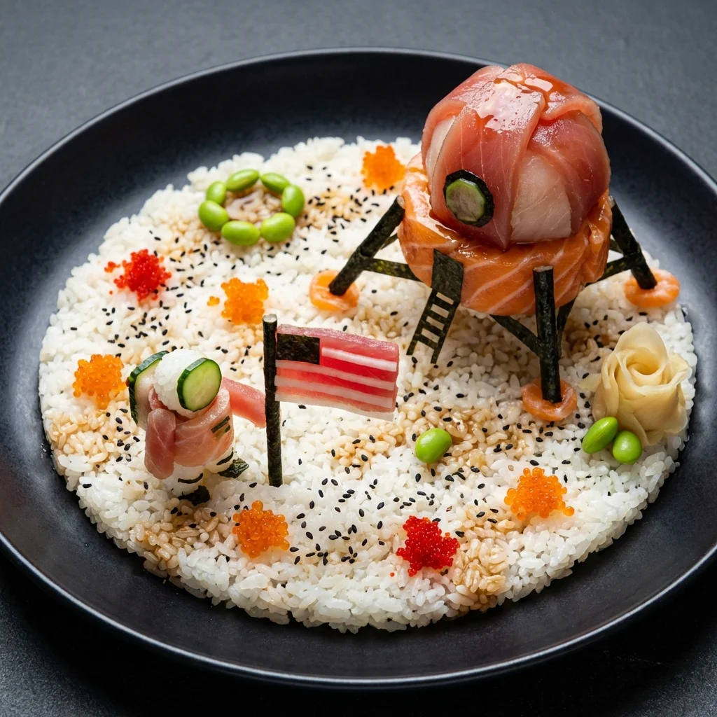 Edible Moon Landing Reimagined with Gourmet Ingredients