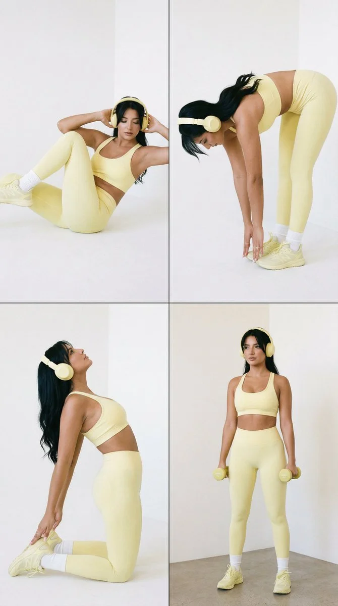 Editorial Fitness in Soft Pastels