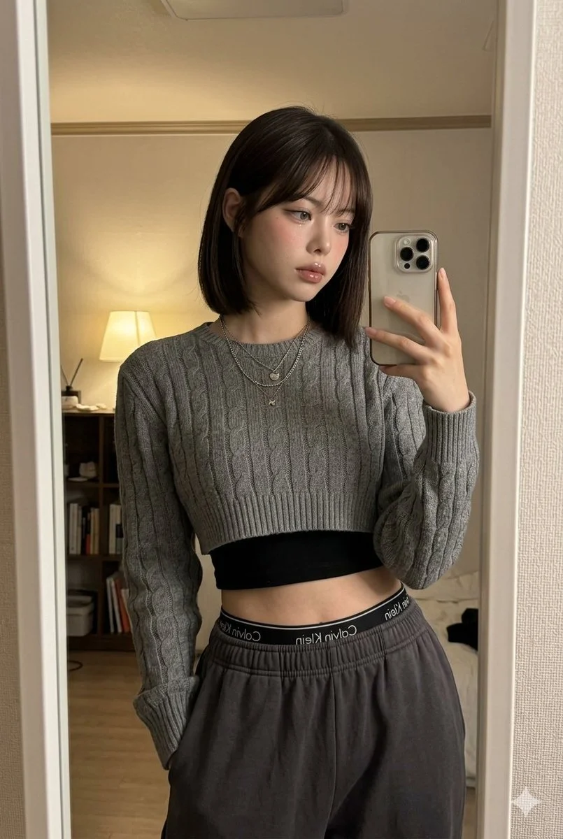 Effortless Beauty: Casual Selfie Moment