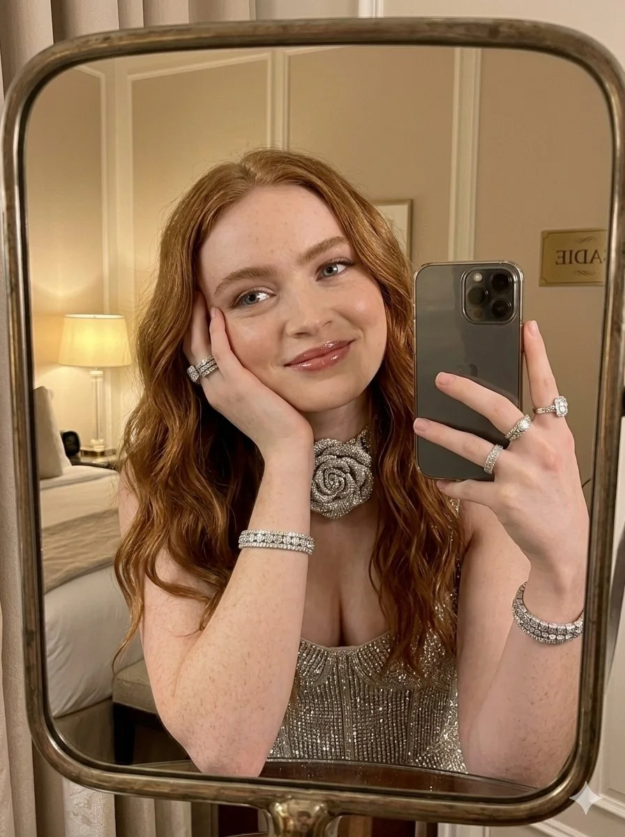 Effortless Elegance in a Diamond Dress