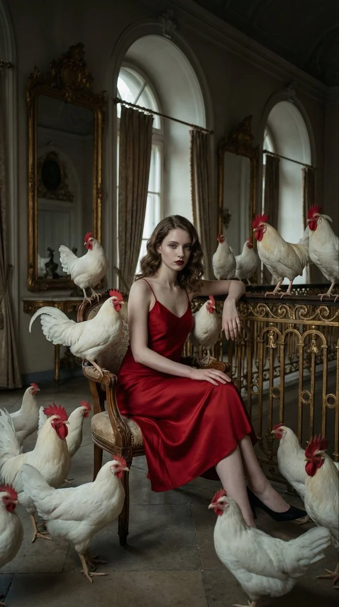 Elegance Amidst Feathered Grace