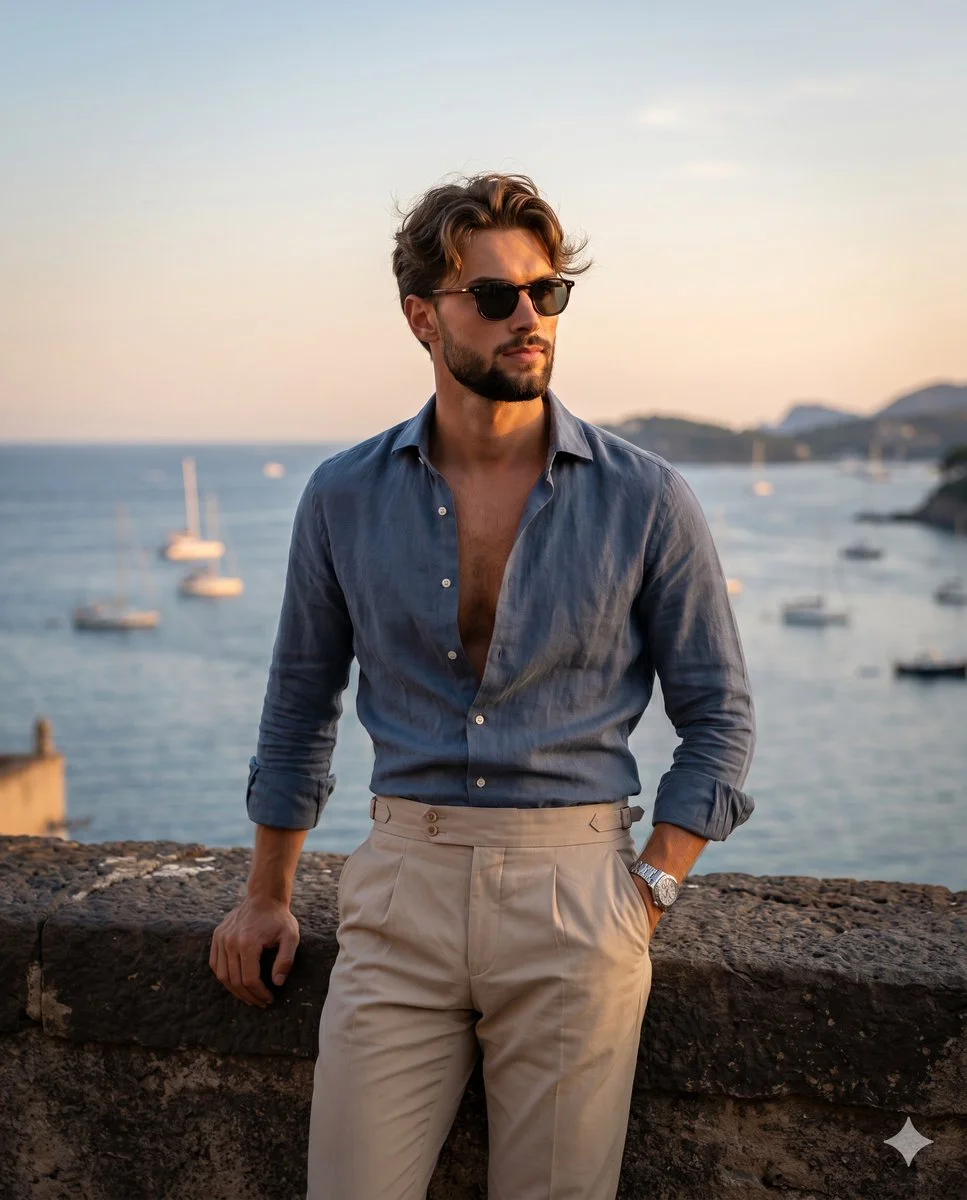 Elegance by the Ocean: A Portrait of Confidence