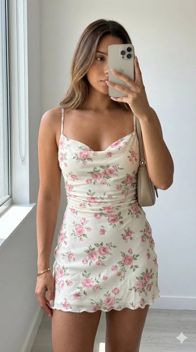 Elegance in a Mirror: The Golden Hour Selfie