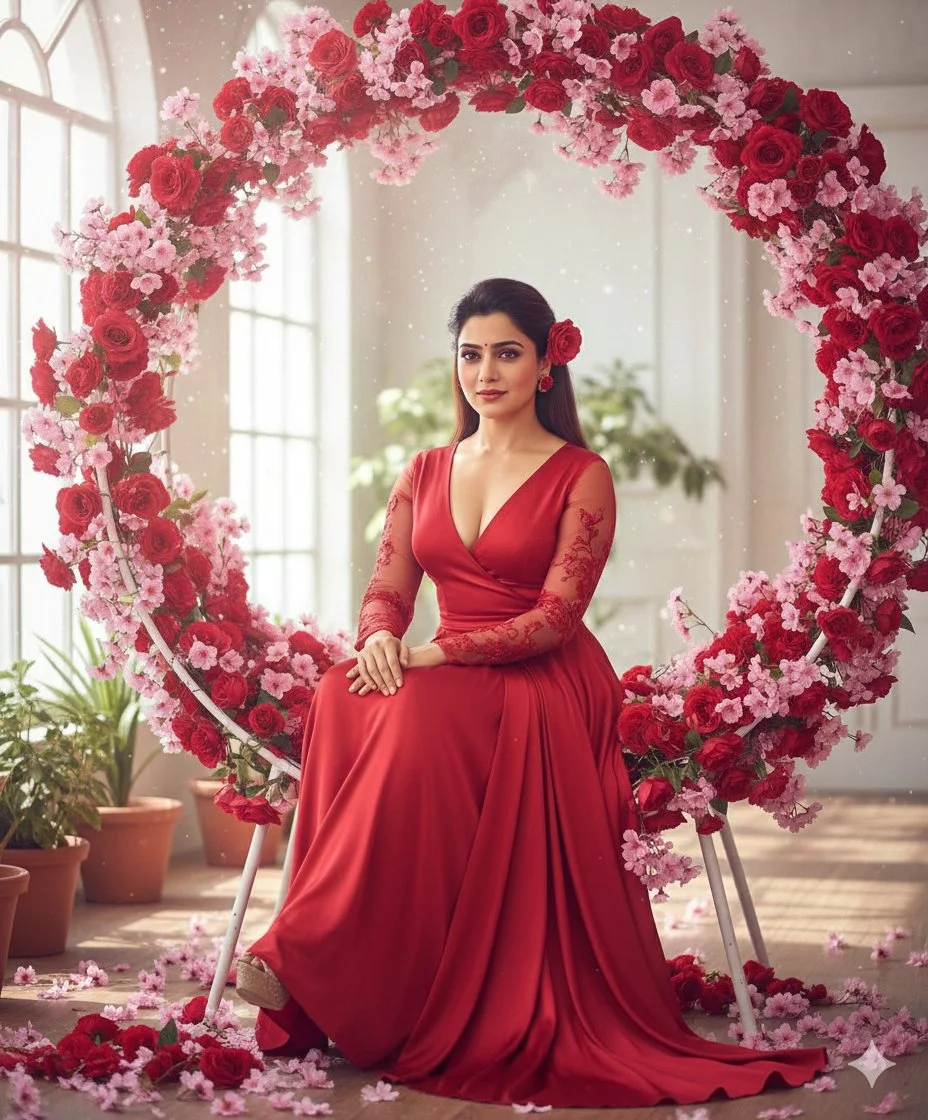 Elegance in Bloom: A Fashion Portrait