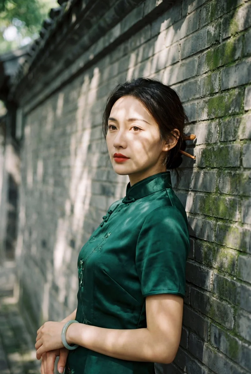 Elegance in Crimson: A Cinematic Portrait