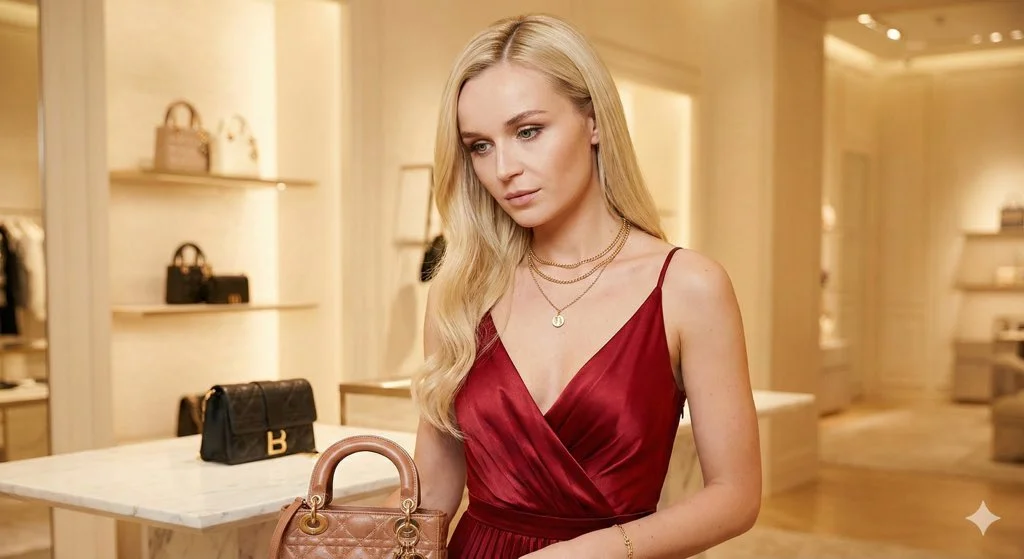 Elegance in Crimson: A Fashion Masterpiece