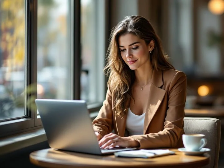 Elegance in Focus: A Dreamy Café Moment