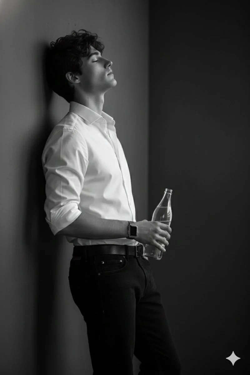 Elegance in Monochrome: A Cinematic Self-Portrait