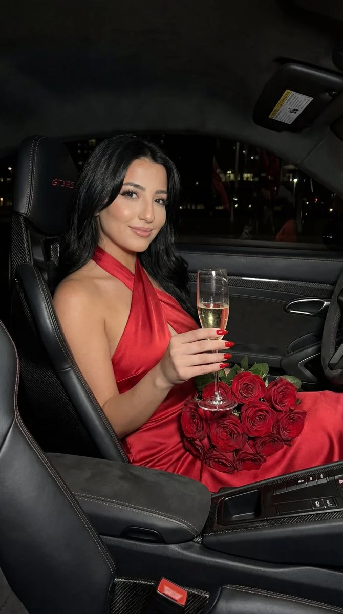 Elegance in Motion: Night Portrait in a Porsche