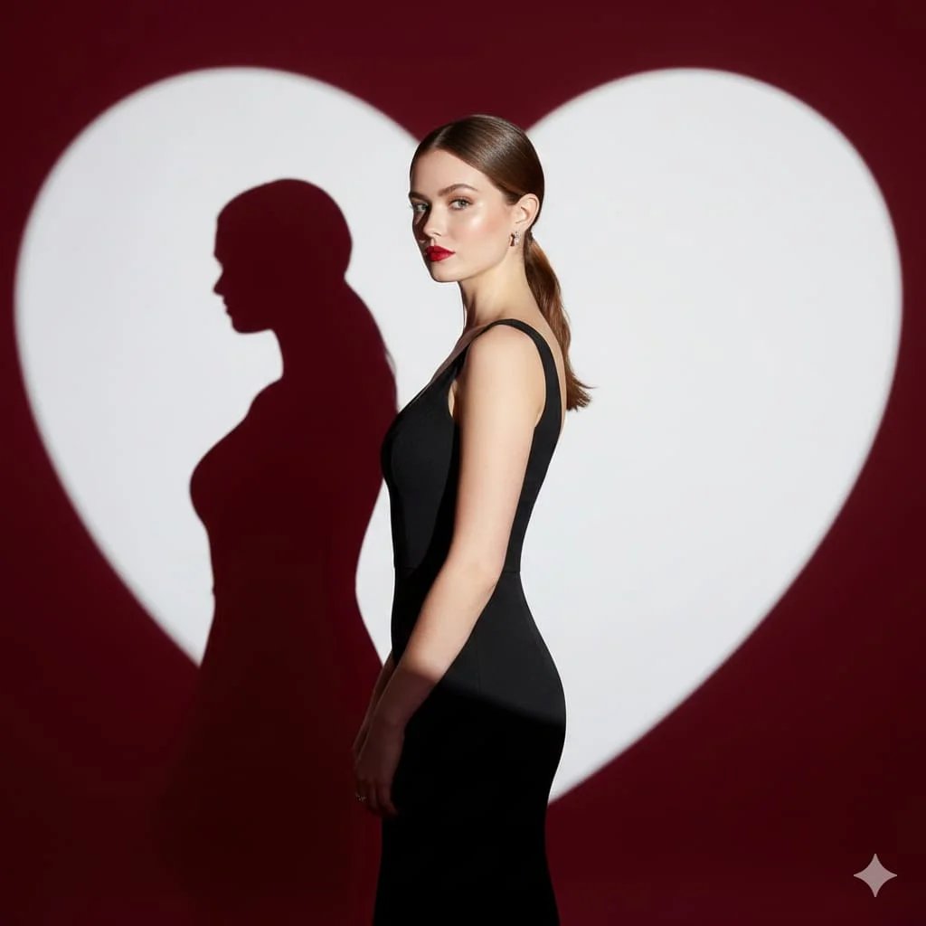 Elegance in Red: A High-Fashion Portrait