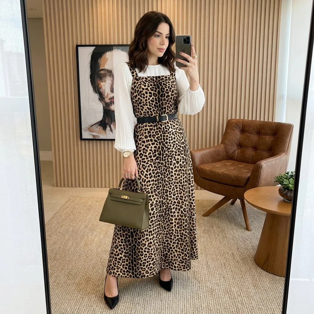 Elegance in Reflection: A Modern Selfie