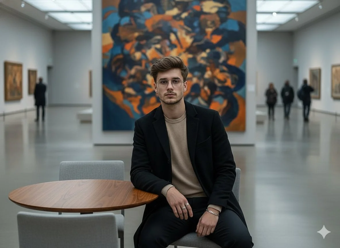 Elegance in Silence: A Modern Gallery Encounter